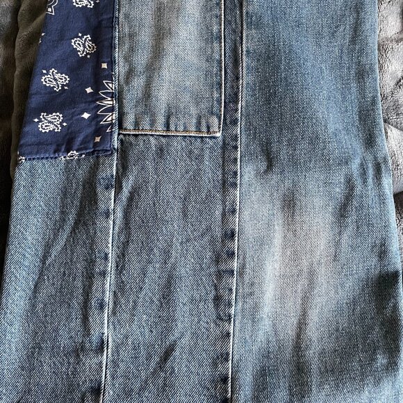 ONE OF ONE FROM FREE PEOPLE ARCHIVES! The Originals Patchwork Denim Pants 30" - Picture 11 of 13